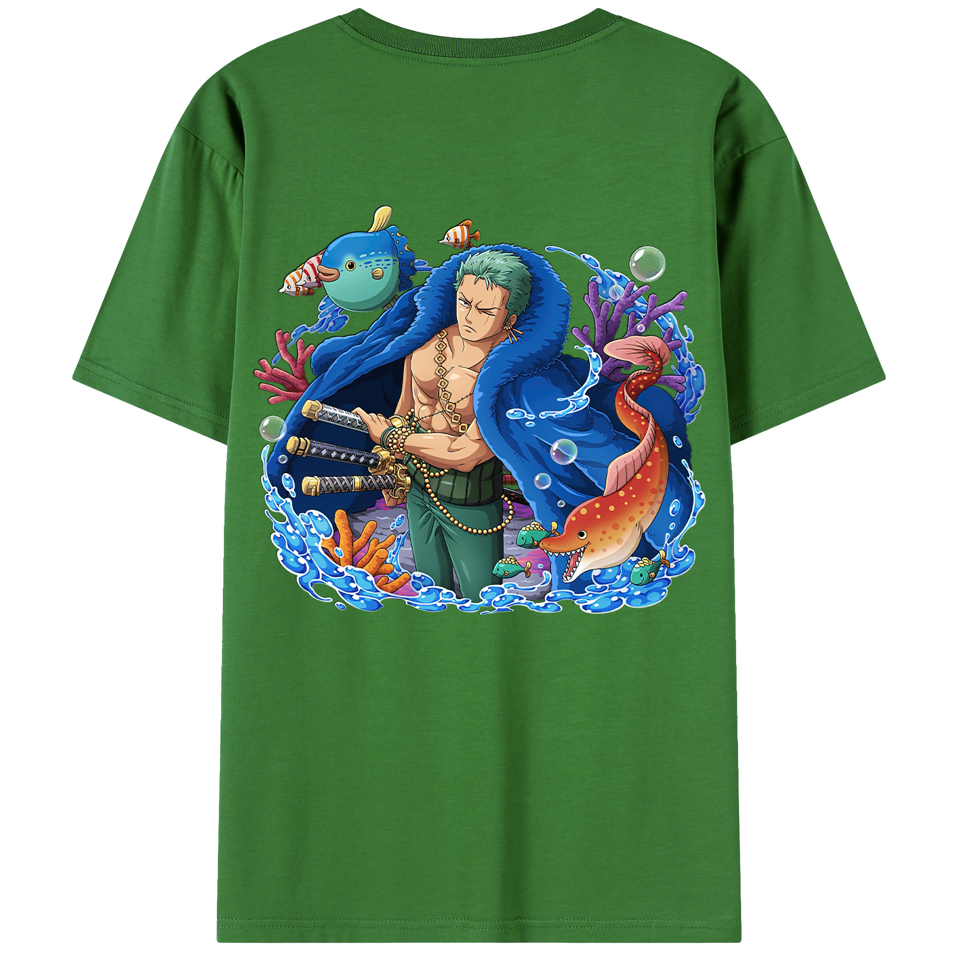ワンピース ロロノア・ゾロ ONE PIECE Roronoa Zoro レディース半袖Tシャツ(バックプリント)